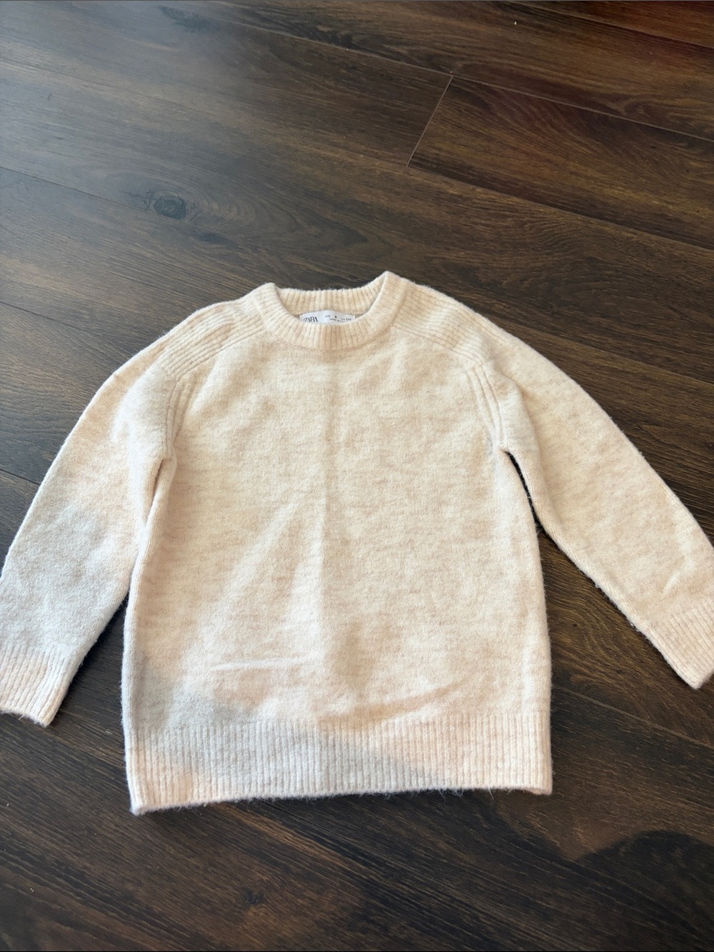 Zara Soft Cream Crewneck Sweater